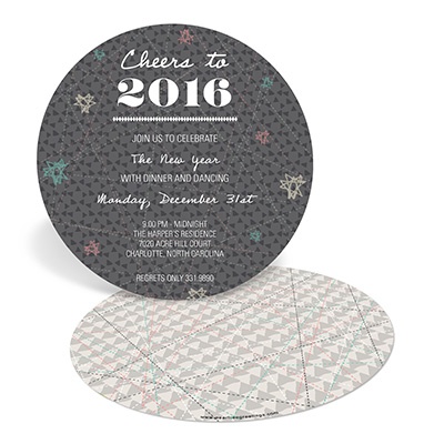 Shaped to Celebrate -- New Years Eve Party Invitations