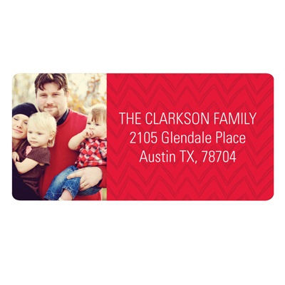 Chevron Cheer -- Photo Address Labels