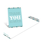 Sweet Poster in Blue -- Modern Baby Shower Thank You Cards