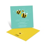Buzzing in Baby Love -- Bumble Bee Baby Shower Invitations
