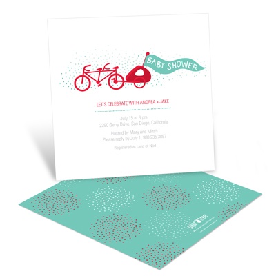 THE GOLDEN TICKET -- BOY PHOTO BIRTH ANNOUNCEMENT, 2in. x 4in. Folded Holiday Card