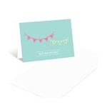 Sweetly Strung Thank Yous in Blue -- Baby Shower Thank You Cards