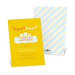 Sweetly Strung Baby Love in Yellow -- Couples Baby Shower Invitations