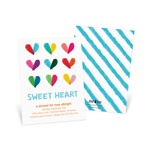 Hand Sketched Hearts for a Little Sweetheart -- Baby Shower Invitation