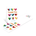 Hand Sketched Hearts Pattern -- Baby Shower Thank You Cards