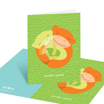 Thankful Family Embrace -- Baby Shower Thank You Cards