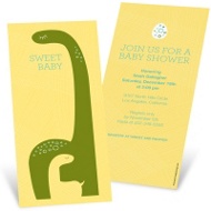 Baby Dinosaur Dreaming in Yellow 
