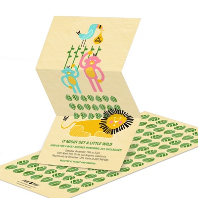 THE GOLDEN TICKET -- BOY PHOTO BIRTH ANNOUNCEMENT, 2in. x 4in. Folded Holiday Card