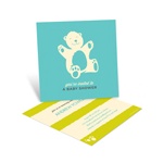 Booming with Bear Hugs in Blue -- Custom Baby Shower Invitations