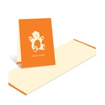 Booming with Bear Hugs in Orange -- Baby Shower Thank You Cards