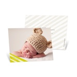 Simply Elegant Stripes in Green -- Boy Birth Announcements