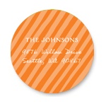 Simply Elegant Stripes Sent in Orange -- Baby Address Labels