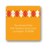 Argyle Meets Adorable Arrival in Pink -- Baby Address Labels
