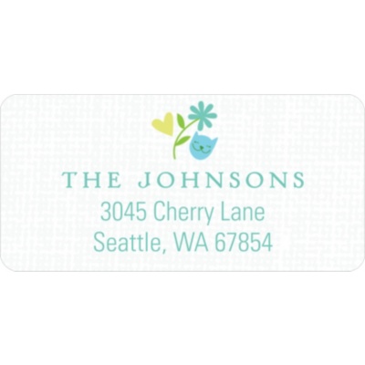 Whimsical Wonder in Blue -- Baby Address Labels