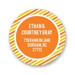 Stripes and Dots in Yellow -- Address Labels