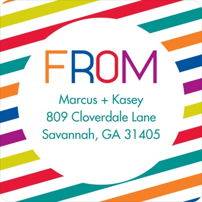 Multicolor Celebration -- Address Labels