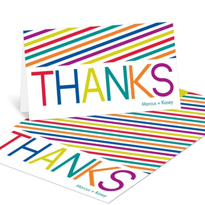 Multicolor Celebration -- Thank You Cards