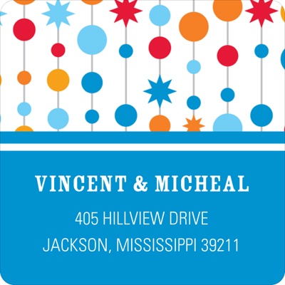 Birthday Garland -- Address Labels