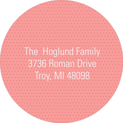 Subtle Dots in Pink -- Baby Address Labels