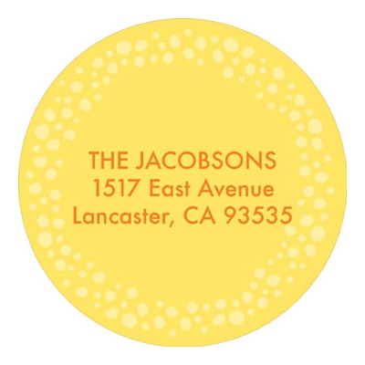 Sunny and Sweet -- Baby Address Labels