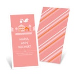 Special Delivery in the Town in Pink -- Girl Birth Announcements
