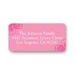 Chic Poppy Flower Perfection -- Baby Address Labels