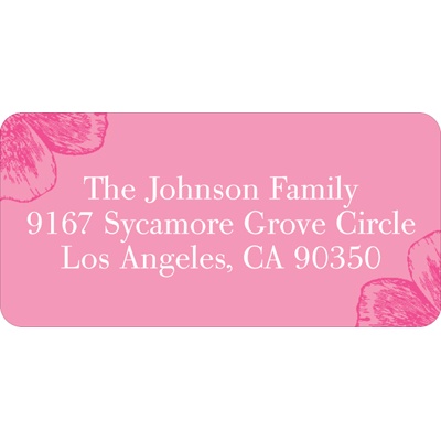 Chic Poppy Flower Perfection -- Baby Address Labels
