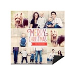 Charming Squares -- Photo Collage Christmas Card Magnets