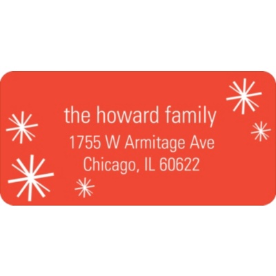 Sparkling Flurries -- Christmas Return Address Labels