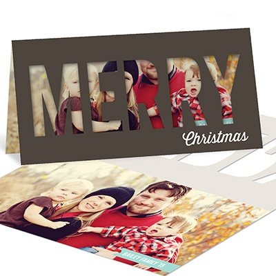 Peekaboo Christmas -- Unique Photo Christmas Cards
