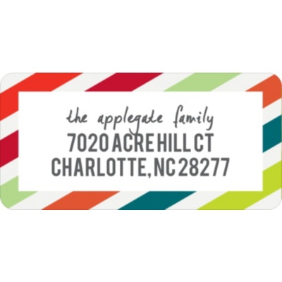 Striped Style -- Christmas Address Labels