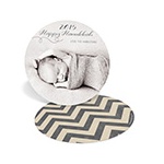 Circle of Chevron and Script -- Hanukkah Cards