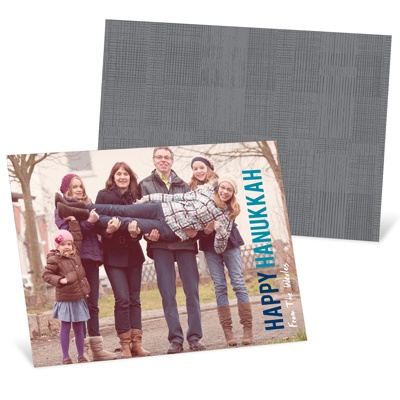 Block Greeting Horizontal Photo -- Hanukkah Cards