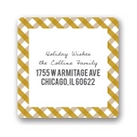 Classic Gingham Border -- Hanukkah Address Labels