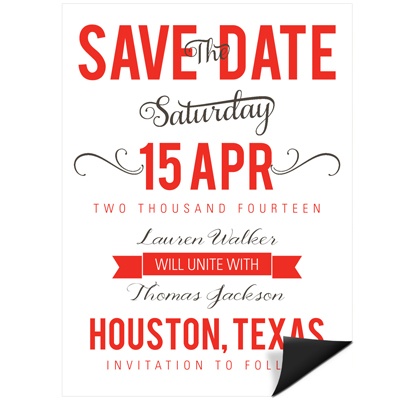 Creative Calligraphy -- Save the Date Magnets