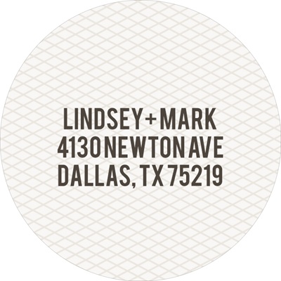 Circled Netting -- Save the Date Address Labels