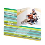 Engaging Stripes in Blue -- Save the Date Cards