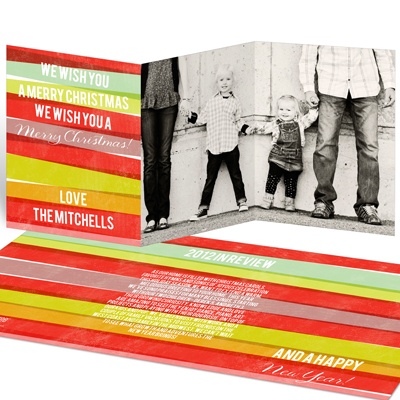 Overlapped Gift Wrapping -- Holiday Photo Cards