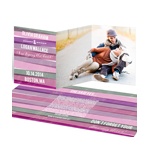 Engaging Stripes in Purple -- Save the Date Cards