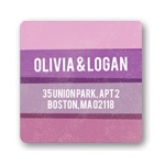 Engaging Stripes in Purple -- Save the Date Address Labels