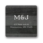 Chalkboard Monogram -- Save the Date Address Labels
