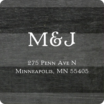 Chalkboard Monogram -- Save the Date Address Labels
