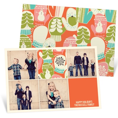 THE GOLDEN TICKET -- BOY PHOTO BIRTH ANNOUNCEMENT, 2in. x 4in. Folded Holiday Card