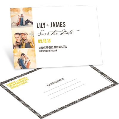 Strung in Style -- Save the Date Postcards