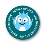 My Little Monsters in Blue  -- Address Labels