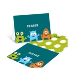 My Little Monsters in Blue  -- Thank You Cards