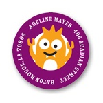 My Little Monsters in Purple -- Address Labels