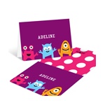 My Little Monsters in Purple -- Thank You Cards
