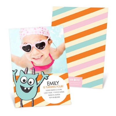 THE GOLDEN TICKET -- BOY PHOTO BIRTH ANNOUNCEMENT, 2in. x 4in. Folded Holiday Card