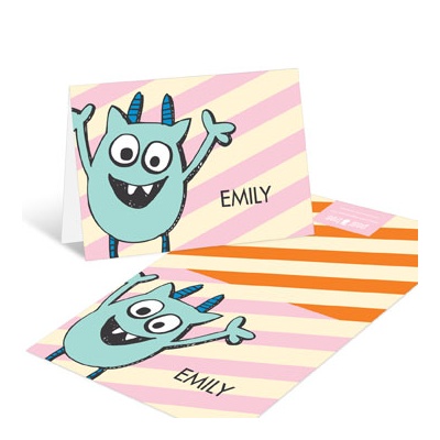 Monster Party in Orange -- Thank You Cards